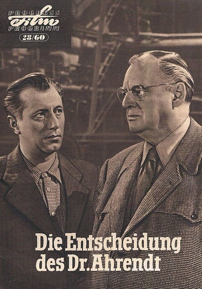 Póster de Die Entscheidung des Dr. Ahrendt