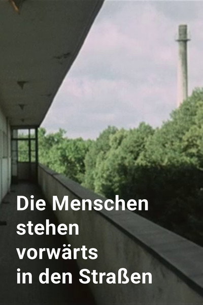 Póster de Die Menschen stehen vorwärts in den Straßen