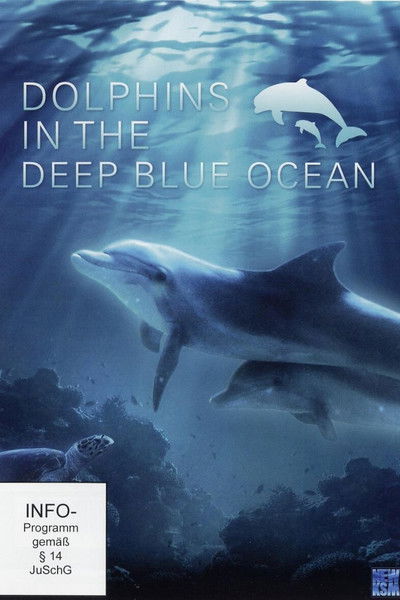 Póster de Dolphins in the Deep Blue Ocean