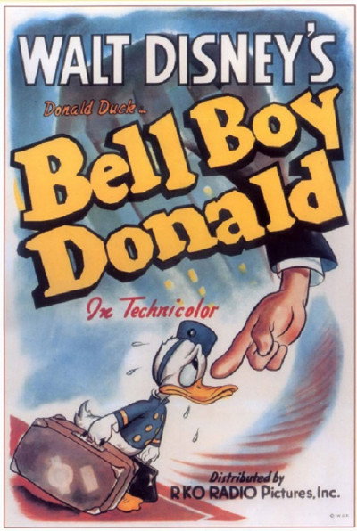 Póster de Donald, botones del Gran Hotel