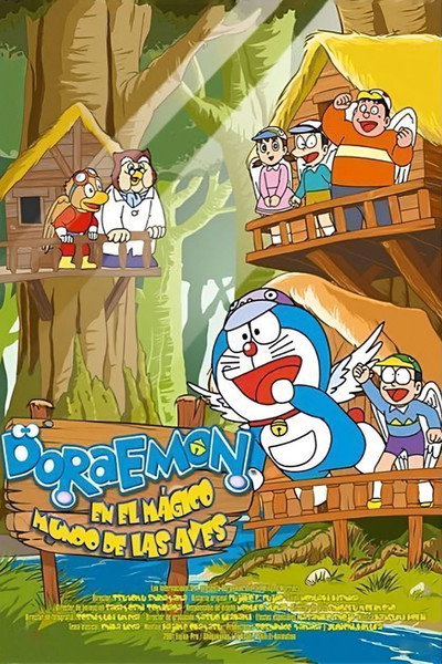 Póster de Doraemon al màgic món de les aus