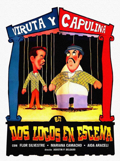 Póster de Dos locos en escena