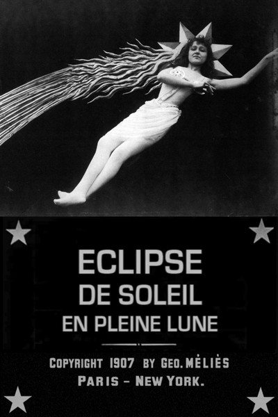 Póster de Eclipse de sol con la luna llena