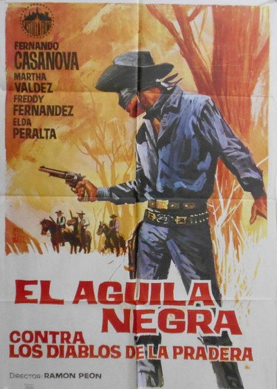 Póster de El águila negra contra los enmascarados de la muerte