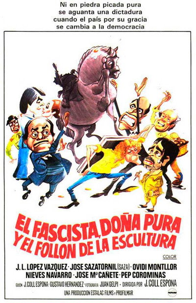 Póster de El fascista, doña Pura y el follón de la escultura