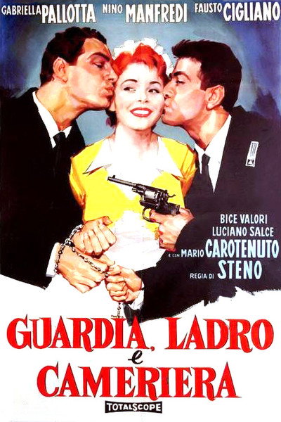 Póster de El guardia, el ladrón y la camarera