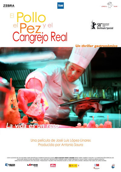 Póster de El pollo, el pez y el cangrejo real