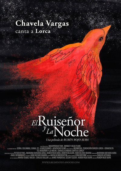 Póster de El ruiseñor y la noche. Chavela Vargas canta a Lorca