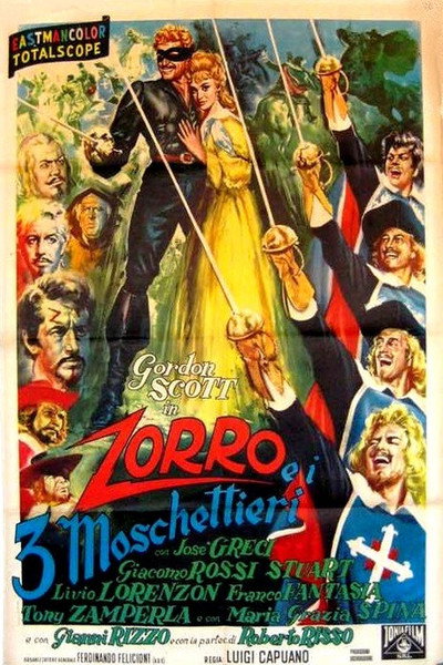 Póster de El Zorro y los 3 mosqueteros