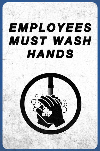 Póster de Employees Must Wash Hands