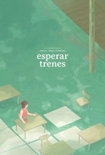 Póster de Esperar trenes