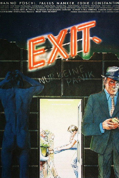 Póster de Exit. Que no cunda el pánico
