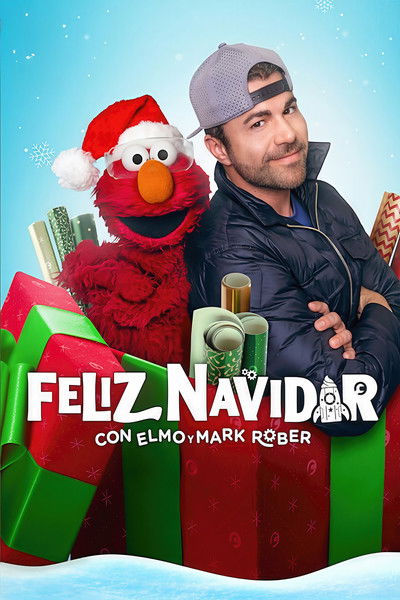 Póster de Feliz Navidar con Elmo y Mark Rober
