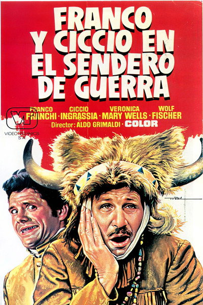 Póster de Franco y Ciccio en el sendero de la guerra