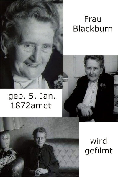 Póster de Frau Blackburn, geb. 5.Jan. 1872, wird gefilmt