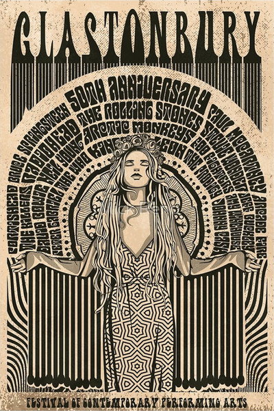 Póster de Glastonbury: 50 Years and Counting