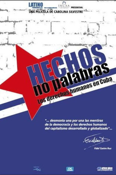 Póster de Hechos, no palabras. Los derechos humanos en Cuba