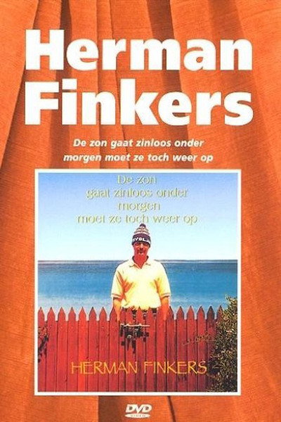 Póster de Herman Finkers: De zon gaat zinloos onder, morgen moet ze toch weer op