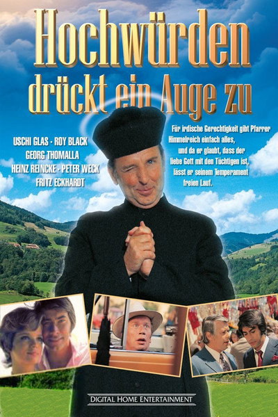 Póster de Hochwürden drückt ein Auge zu