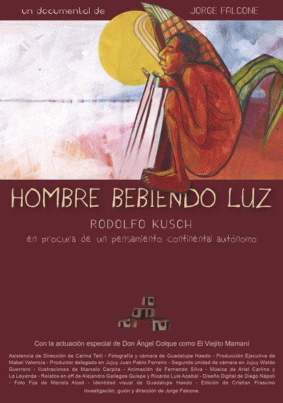 Póster de Hombre bebiendo luz