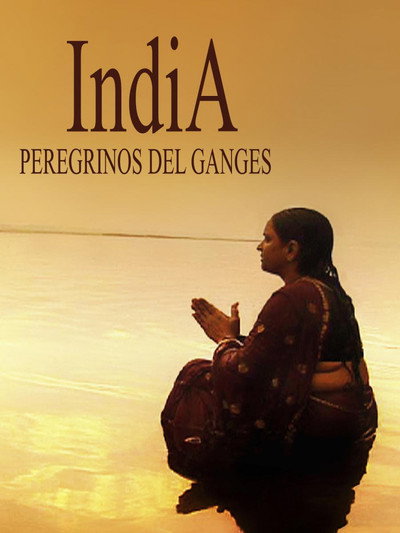 Póster de India, los peregrinos del Ganges