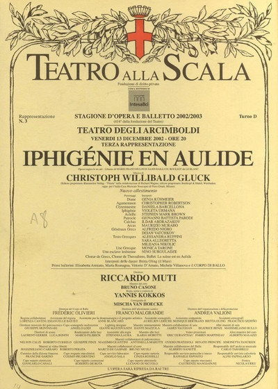 Póster de Iphigénie en Aulide