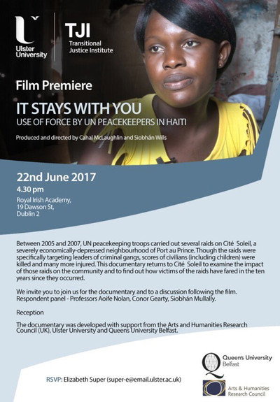Póster de It Stays with You: Use of Force by UN Peacekeepers in Haiti