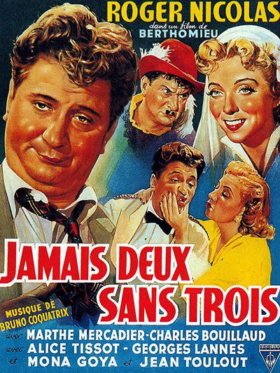 Póster de Jamais deux sans trois