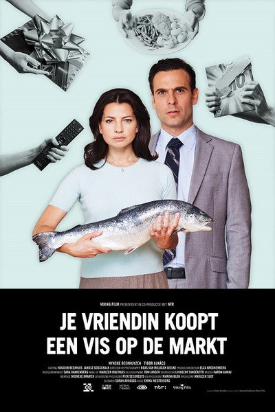 Póster de Je vriendin koopt een vis op de markt