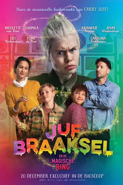 Póster de Juf Braaksel en de magische ring