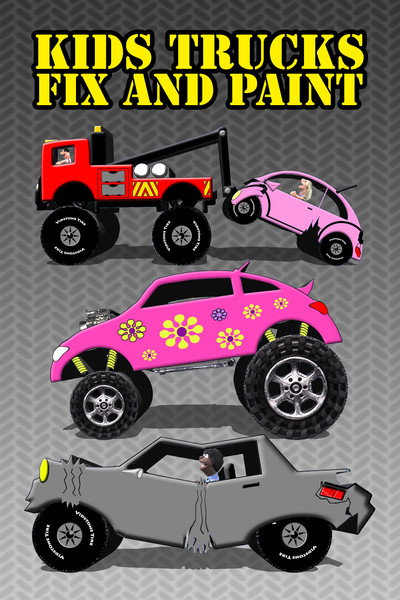 Póster de Kids Trucks Fix and Paint