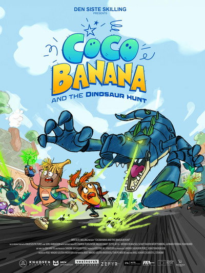 Póster de Kokosbananas og dinosaurjakten
