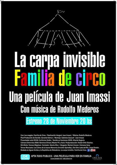 Póster de La carpa invisible. Familia de circo