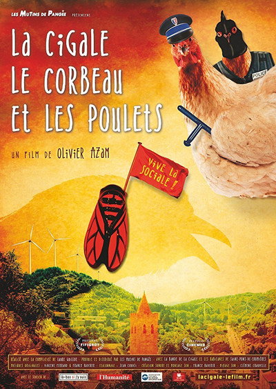 Póster de La cigale, le corbeau et les poulets