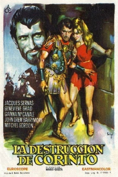 Póster de La destrucción de Corinto