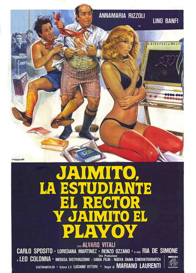 Póster de La estudiante, el rector y Jaimito el play-boy
