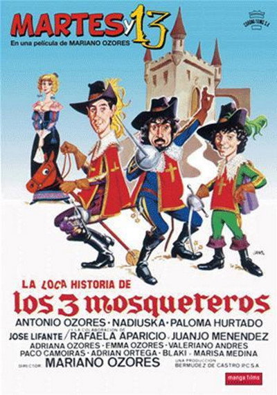 Póster de La loca historia de los tres mosqueteros
