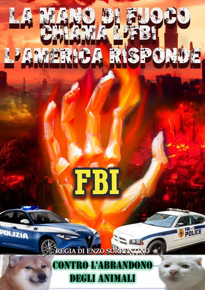 Póster de La mano di fuoco chiama l'FBI, l'America risponde