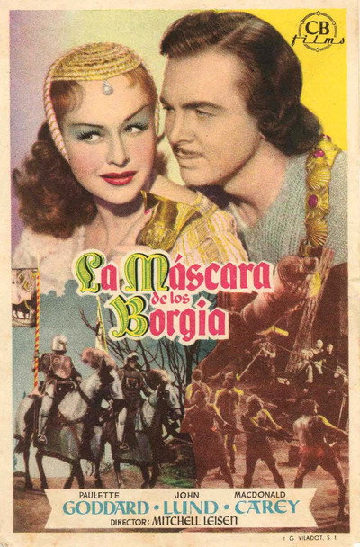 Póster de La máscara de los Borgia