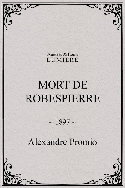 Póster de La mort de Robespierre