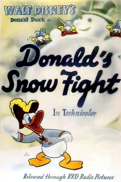 Póster de La pelea de nieve de Donald