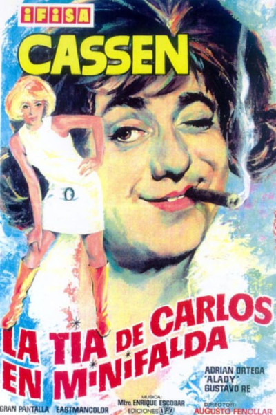 Póster de La tía de Carlos en mini-falda
