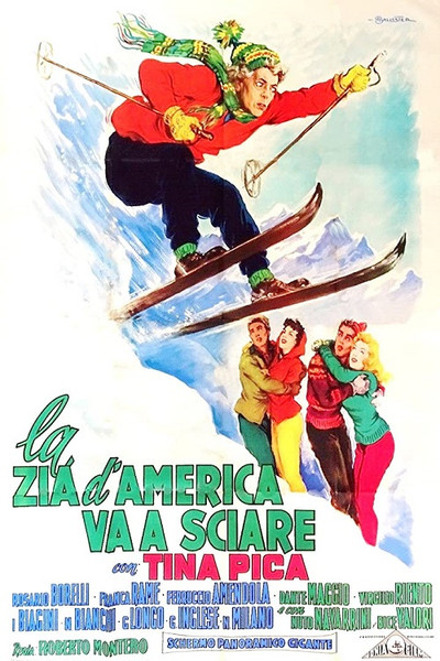 Póster de La zia d'America va a sciare