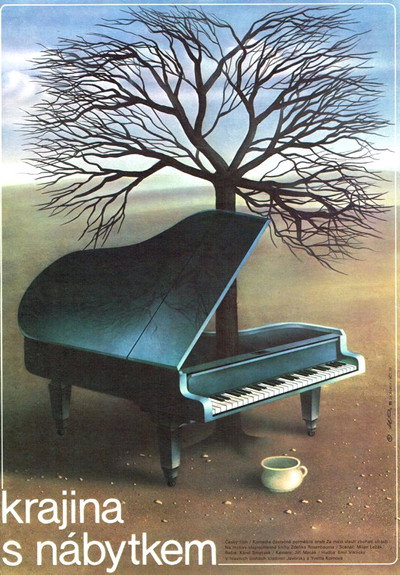 Póster de Landscape with Furniture