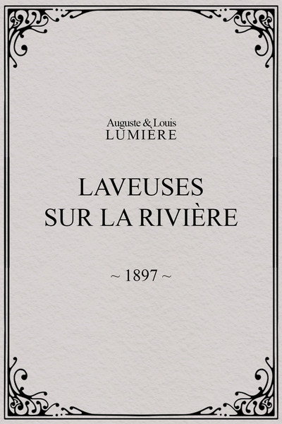 Póster de Lavanderas en el río