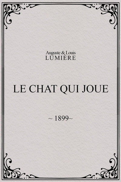 Póster de Le chat qui joue