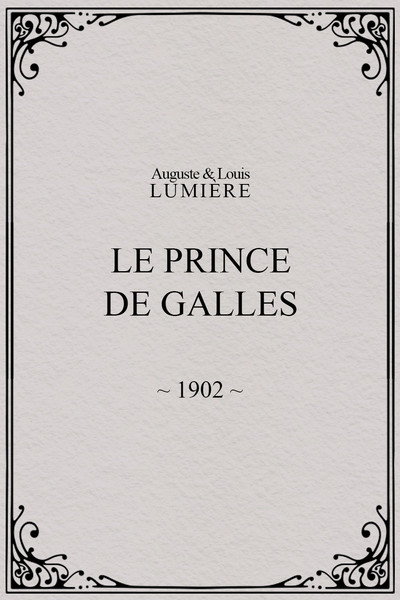Póster de Le prince de Galles
