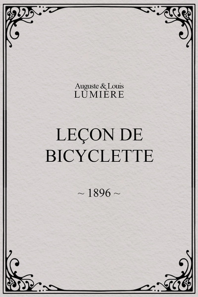 Póster de Leçon de bicyclette