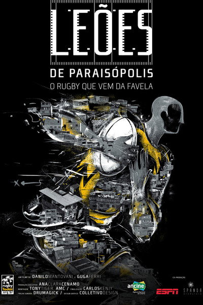 Póster de Leões de Paraisópolis, o rugby que vem da favela