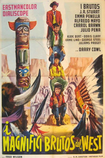 Póster de Los brutos en el Oeste